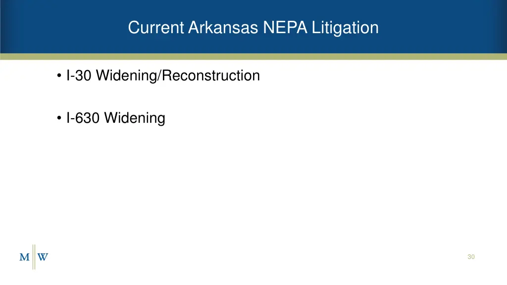 current arkansas nepa litigation