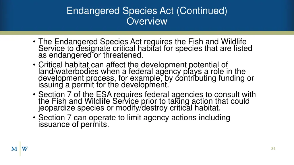 endangered species act continued overview