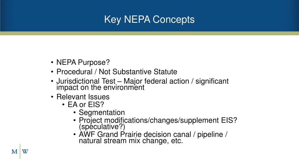 key nepa concepts