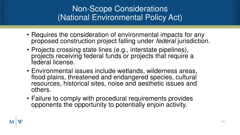 non scope considerations national environmental