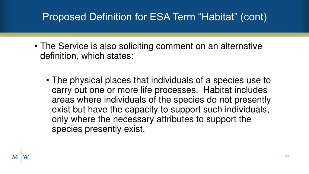 proposed definition for esa term habitat cont 1