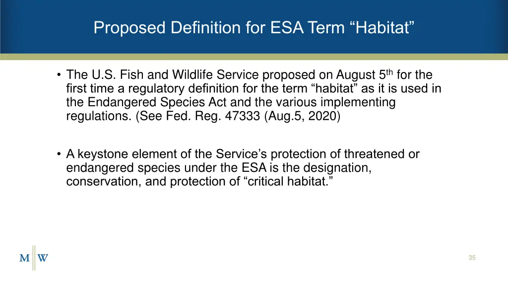 proposed definition for esa term habitat