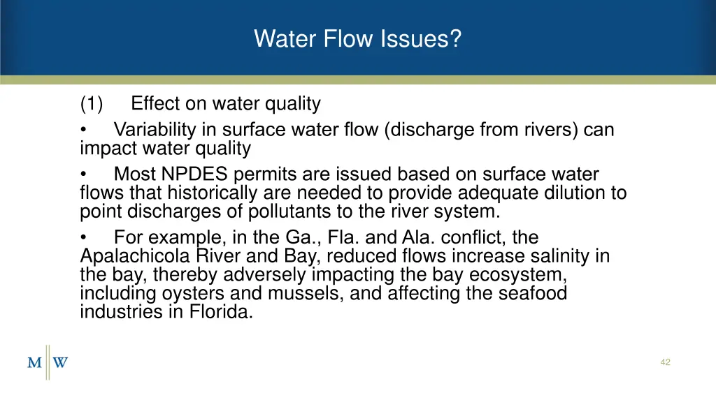 water flow issues