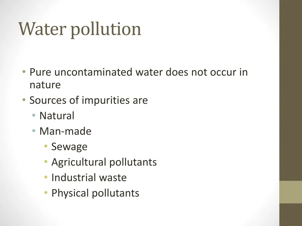 water pollution