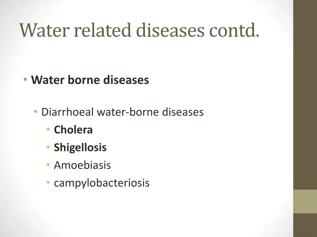 water related diseases contd 1