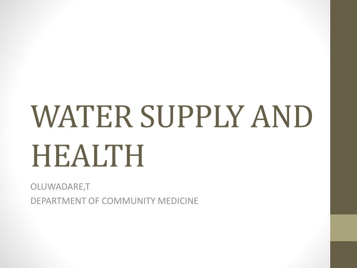 water supply and health