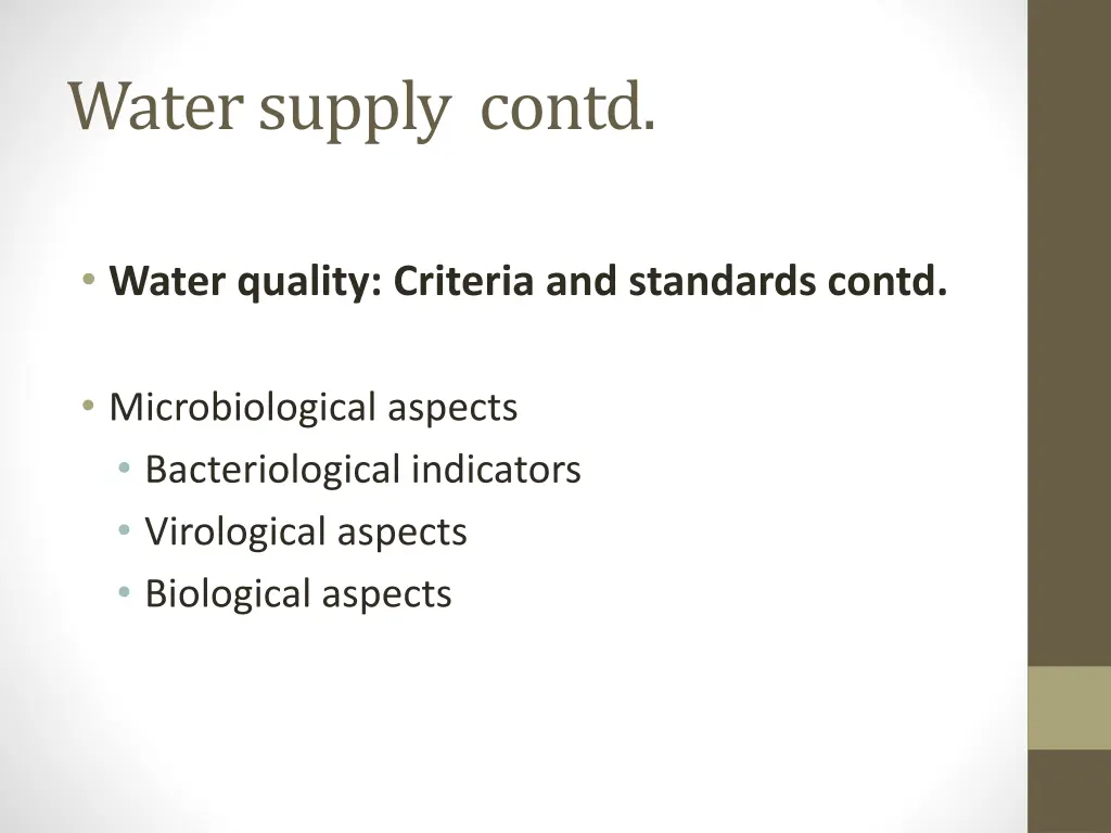 water supply contd 3