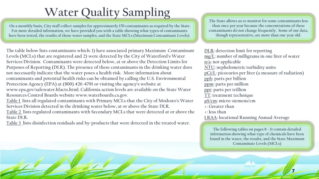 water quality sampling