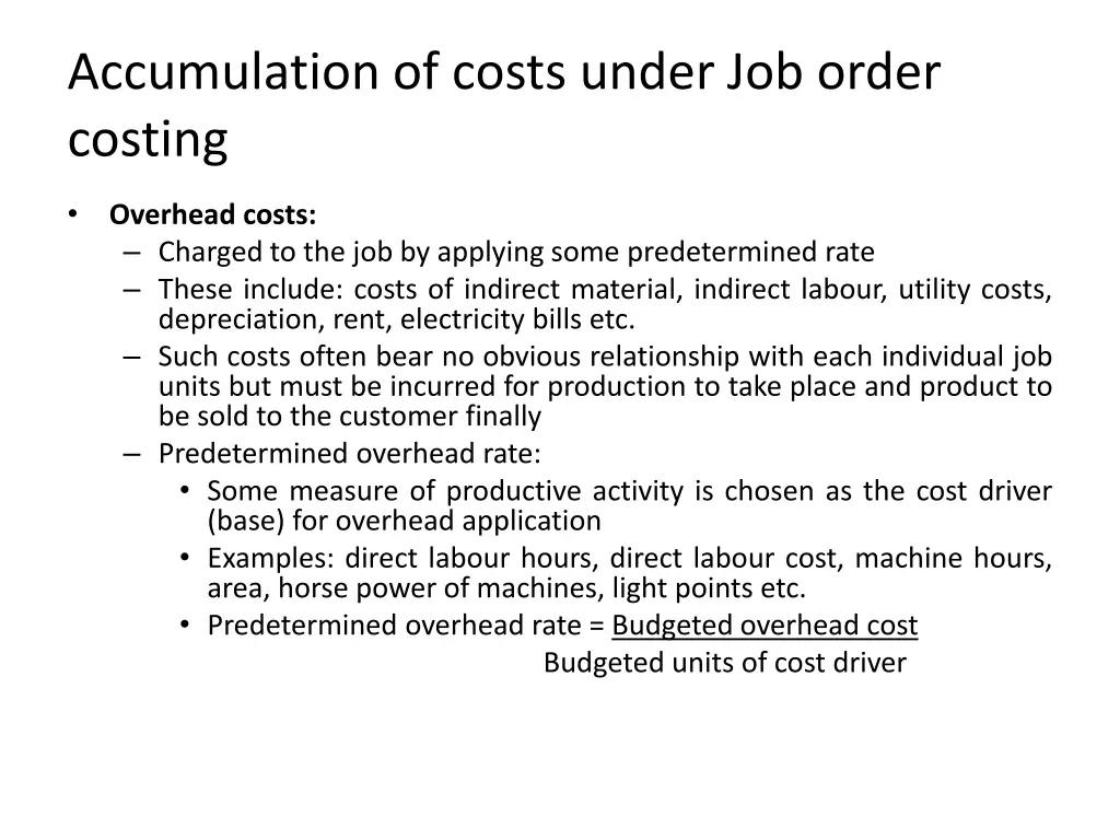 accumulation of costs under job order costing 2