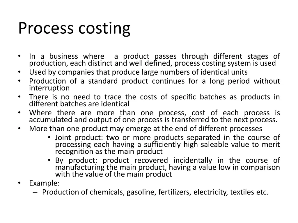 process costing