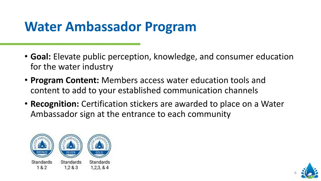 water ambassador program