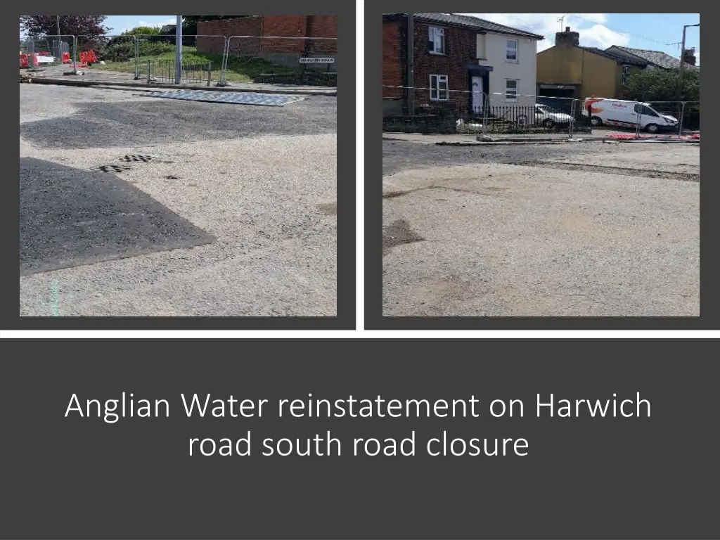 anglian water reinstatement on harwich road south 1