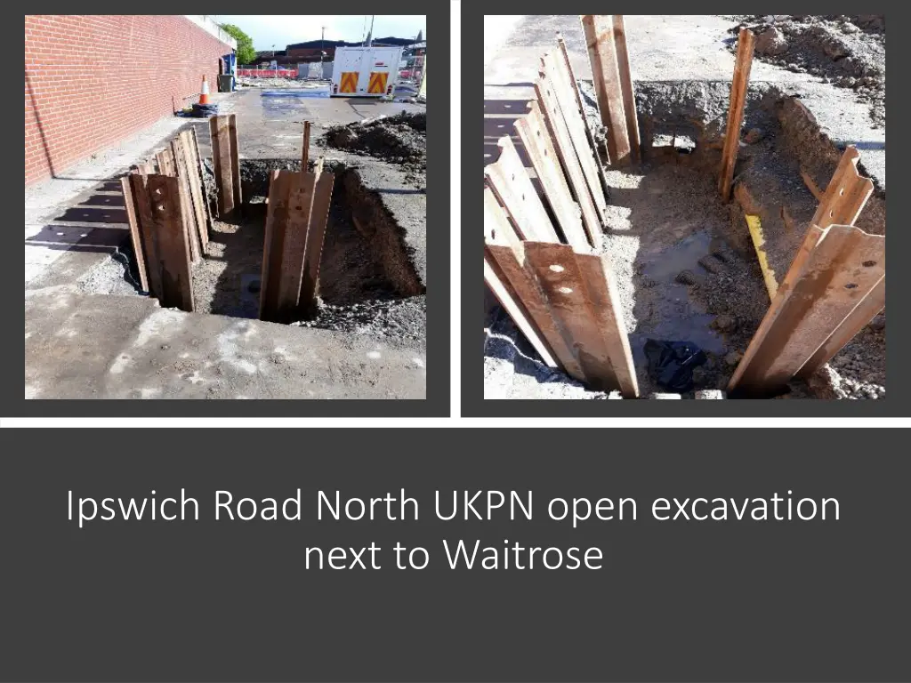 ipswich road north ukpn open excavation next