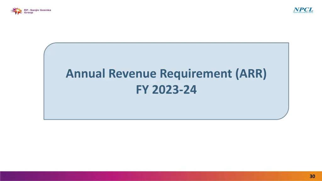 annual revenue requirement arr fy 2023 24