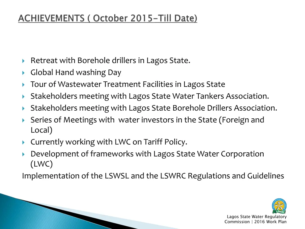 retreat with borehole drillers in lagos state