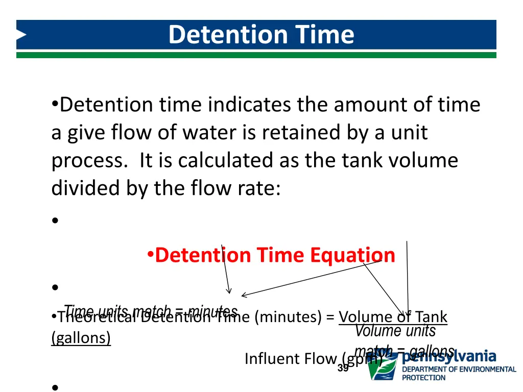 detention time