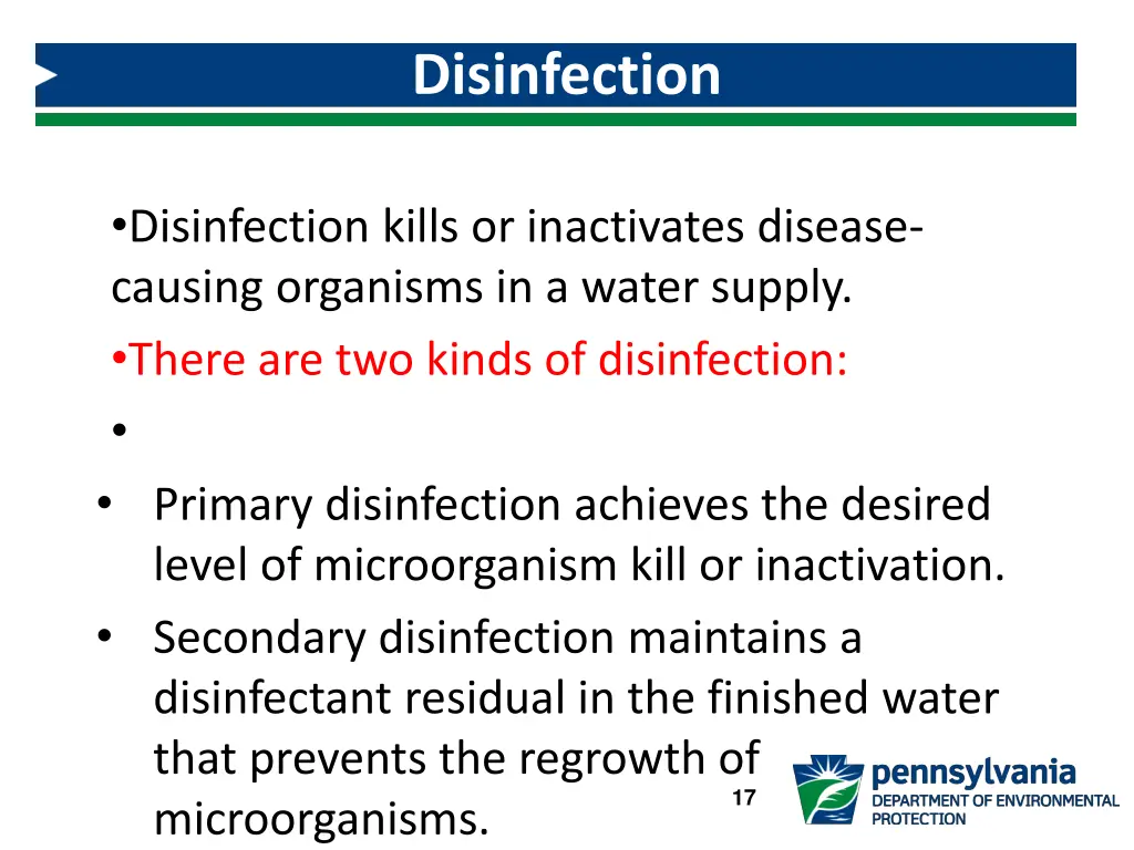 disinfection