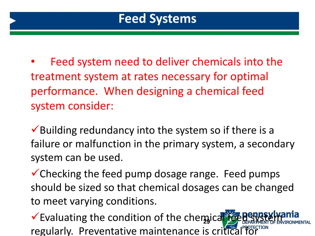 feed systems