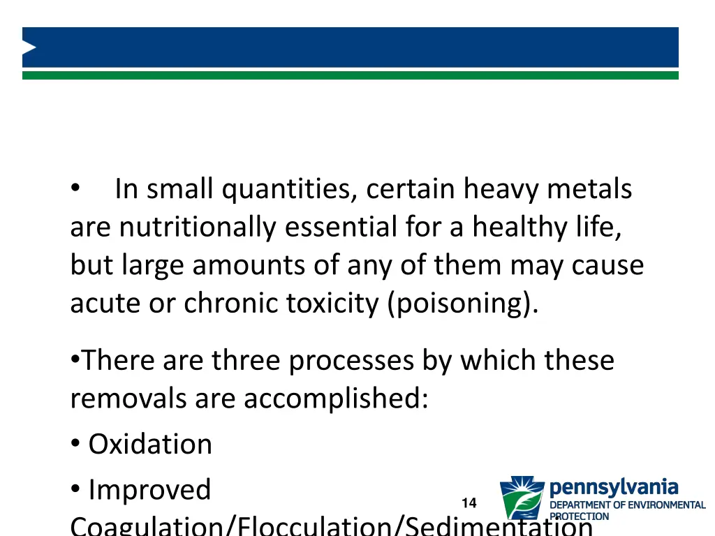 removal of trace elements and heavy metals