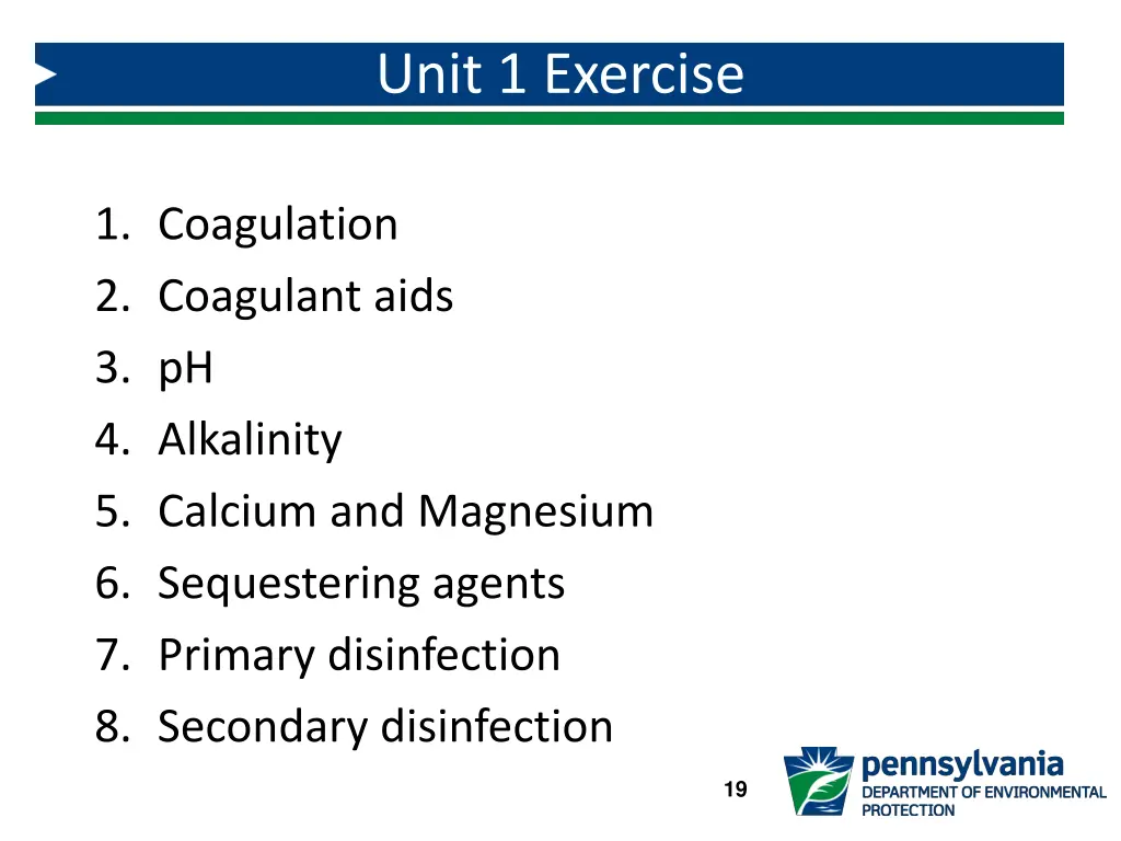 unit 1 exercise