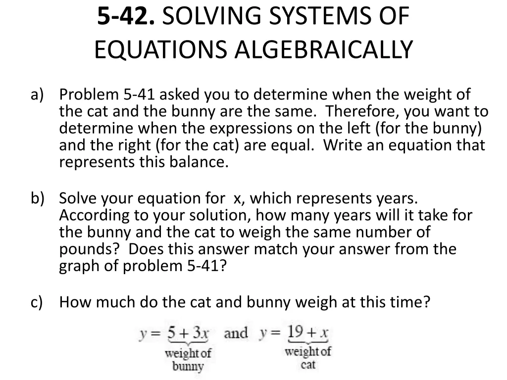 5 42 solving systems of equations algebraically 1