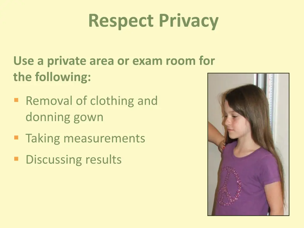 respect privacy