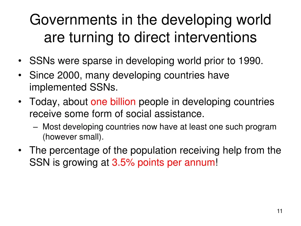 governments in the developing world are turning