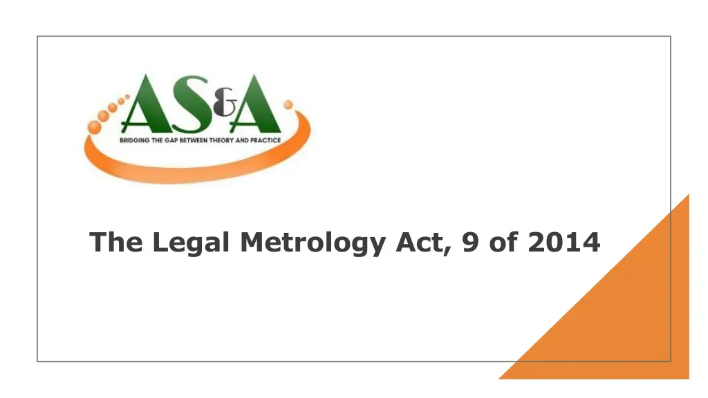 the legal metrology act 9 of 2014