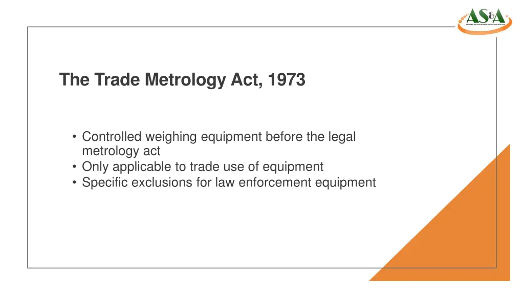 the trade metrology act 1973