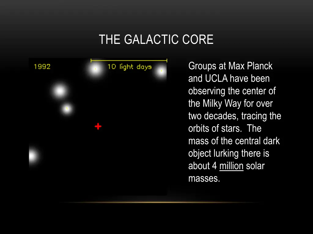 the galactic core