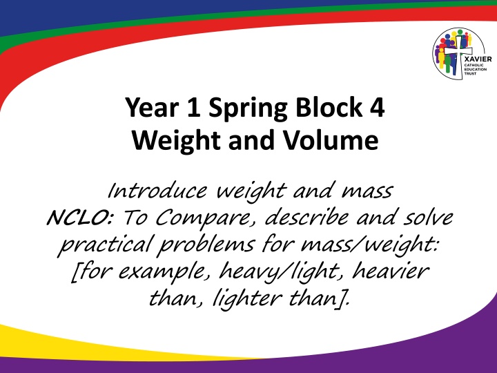 year 1 spring block 4 weight and volume