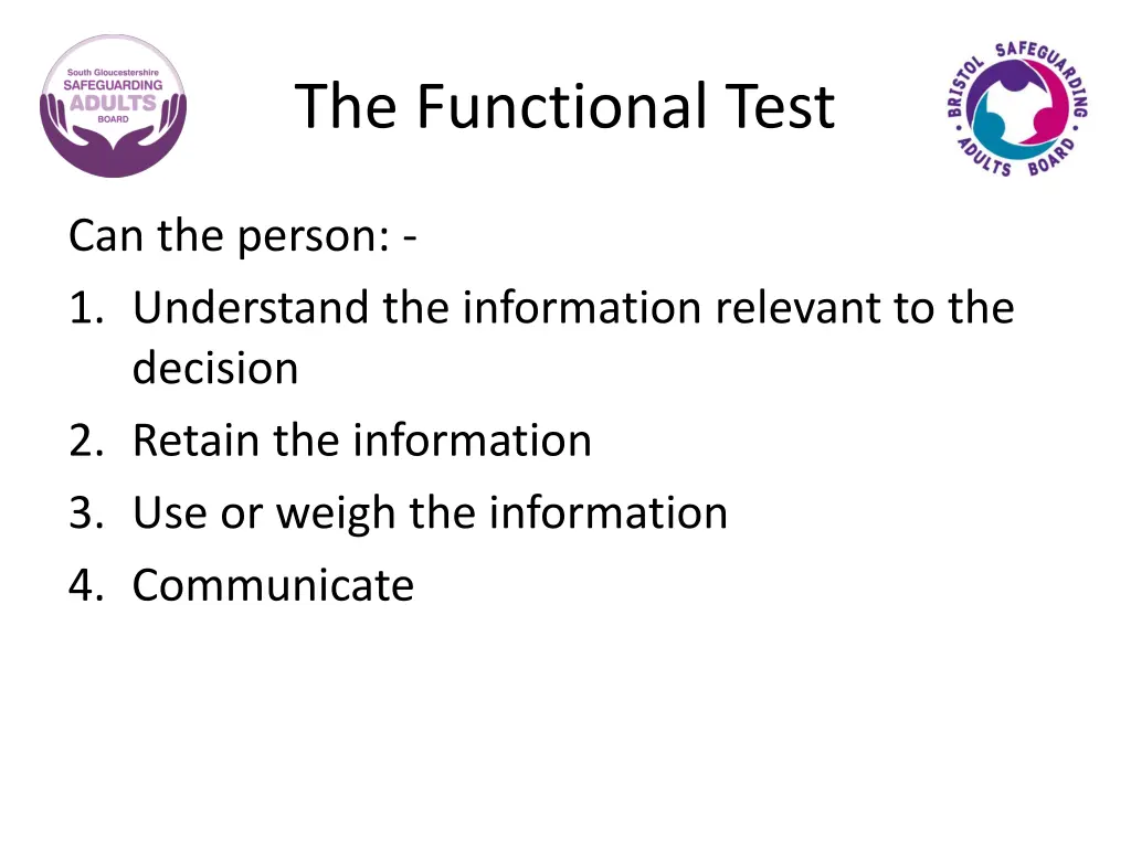 the functional test