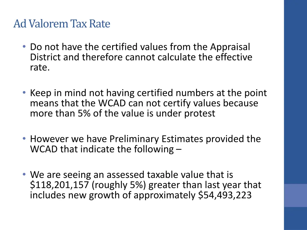 ad valorem tax rate