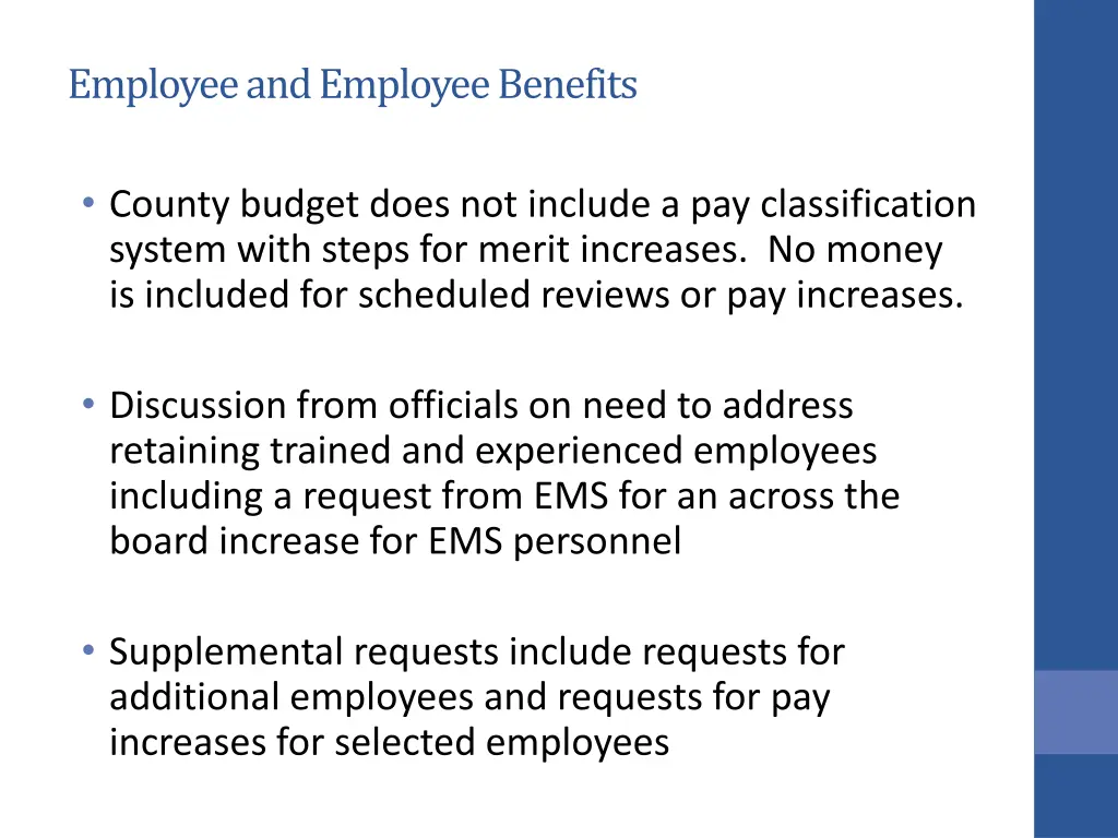 employee and employee benefits