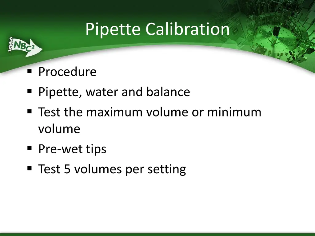 pipette calibration 1