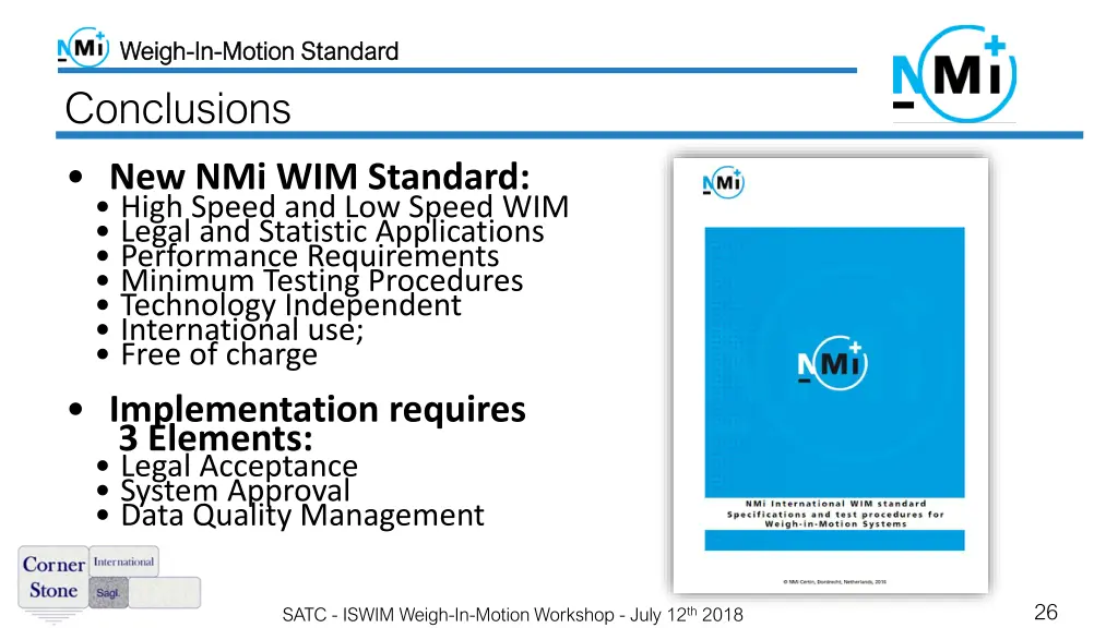 weigh weigh in in motion standard motion standard 24