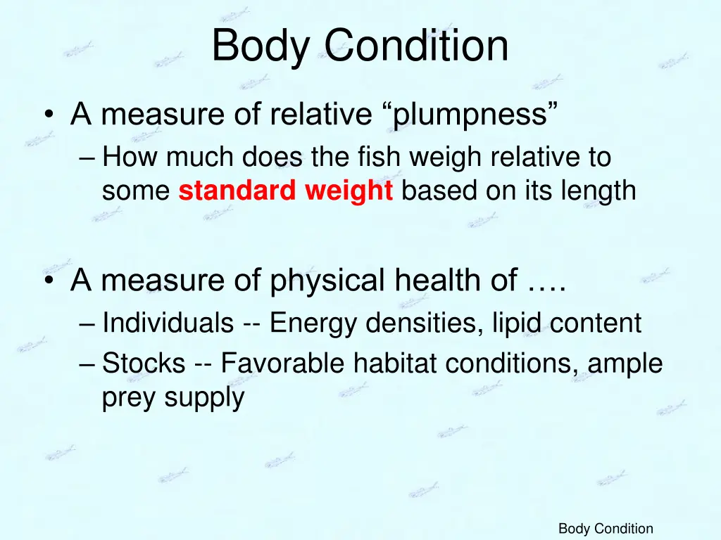 body condition 1