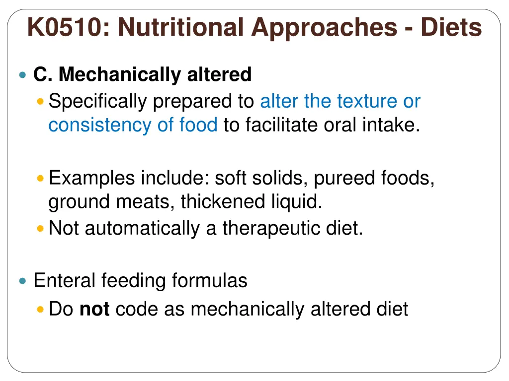 k0510 nutritional approaches diets