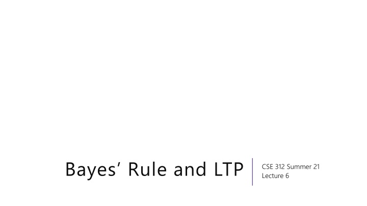 bayes rule and ltp