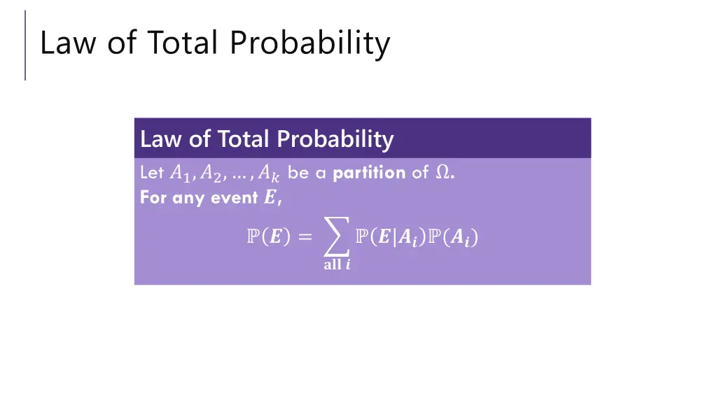 law of total probability 1