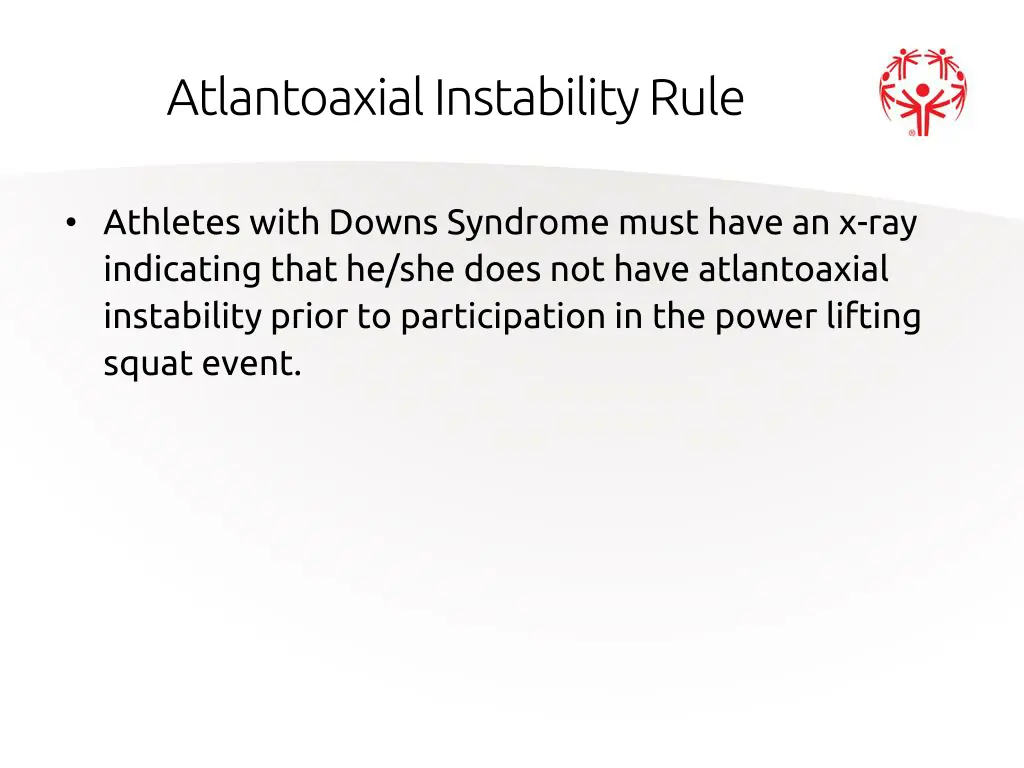 atlantoaxial instability rule