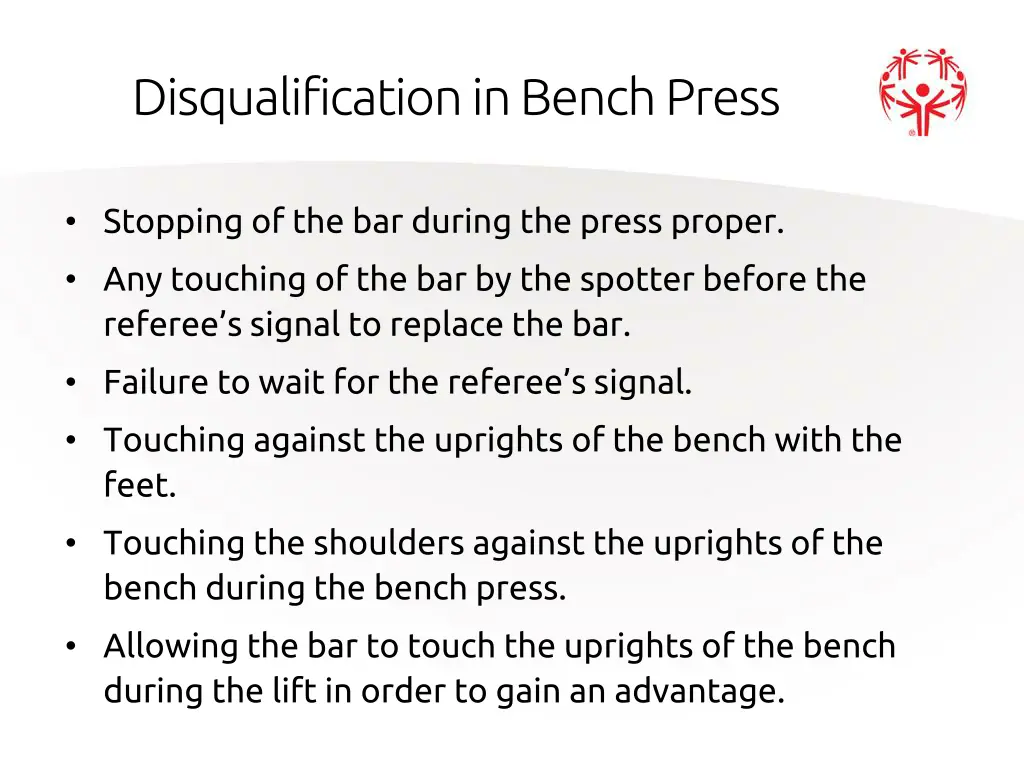 disqualification in bench press 1