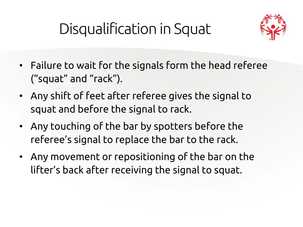 disqualification in squat