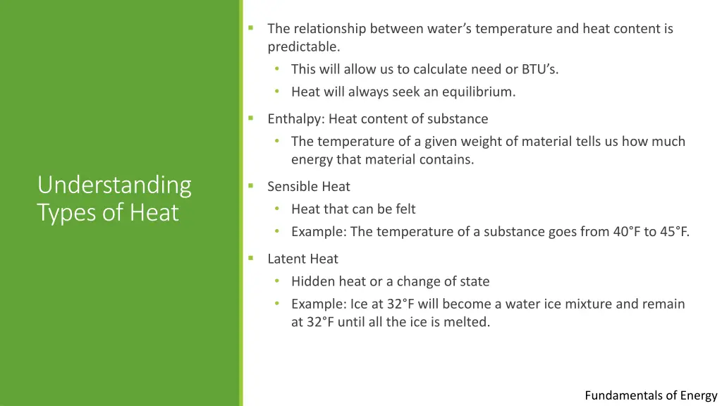 the relationship between water s temperature