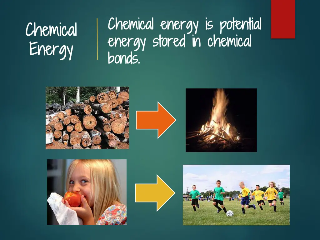 chemical chemical e energy is potential nergy