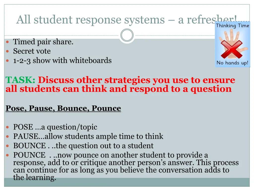 all student response systems a refresher