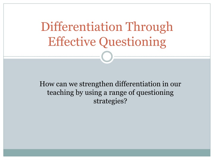 differentiation through effective questioning