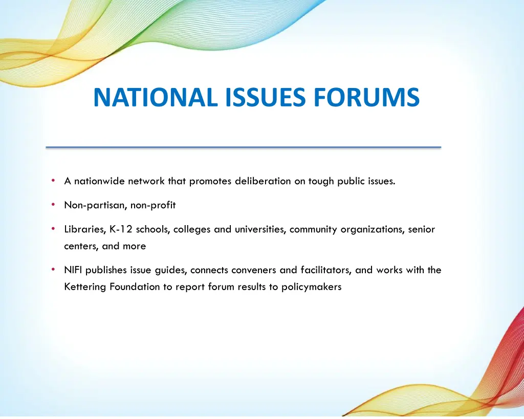 national issues forums