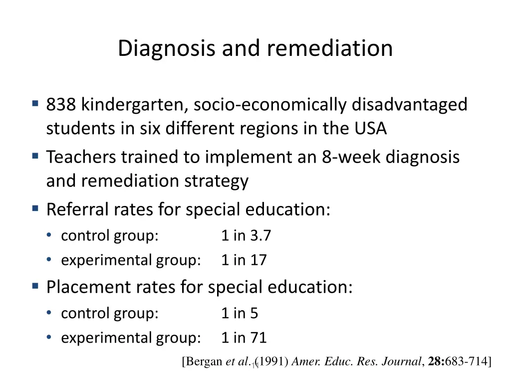 diagnosis and remediation