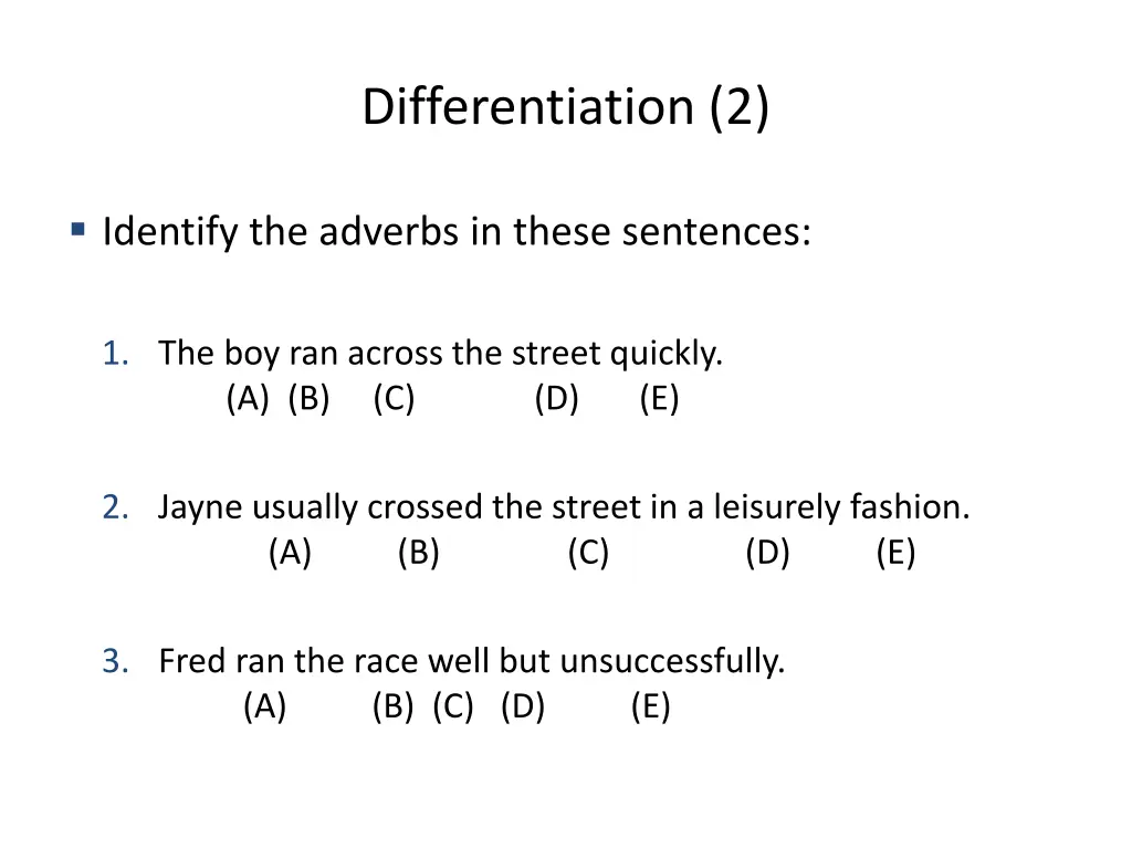 differentiation 2